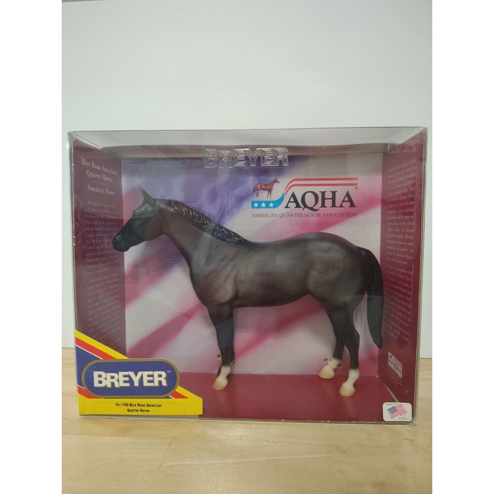 VINTAGE BREYER #1160 BLUE ROAN FIGURE New AQHA AMERICAN QUARTER HORSE RETIRED